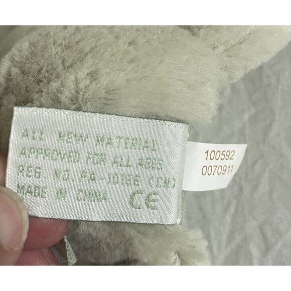 Bearington Baby Collection RIBBIT Plush Mint Green FROG Rattle Lovey Toy,Gingham - Picture 2 of 10